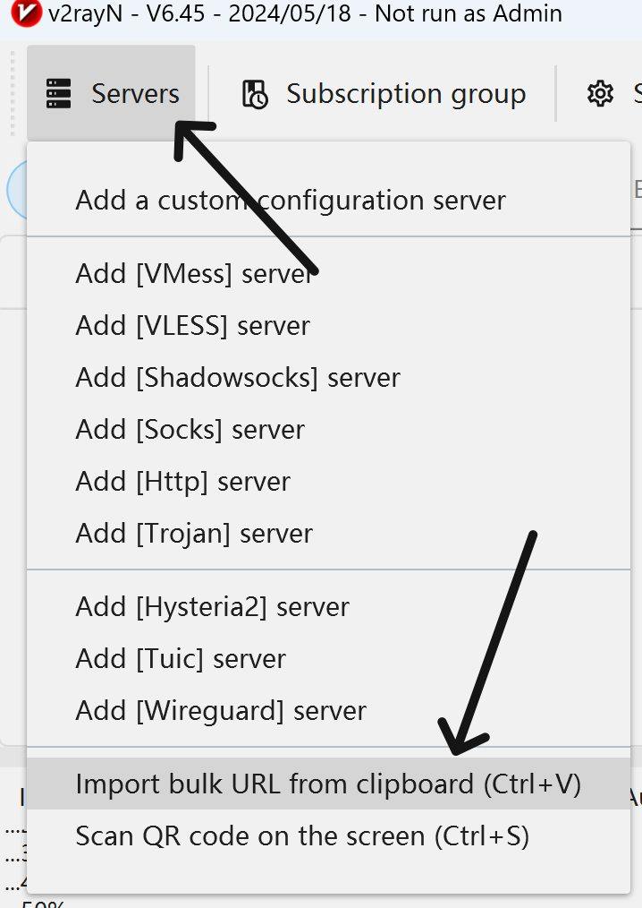 Windows Import Config